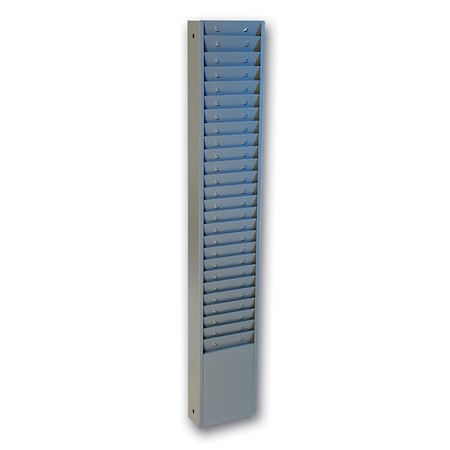 Asp Job Ticket/Time Card Rack, 5" X 1 3/4" X 31 5/8" (25 Pockets), 1 Each 7003